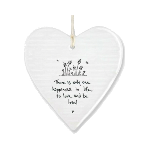 ‘There Is Only One Happiness…’ Wobbly Porcelain Heart - Spiritual Quest