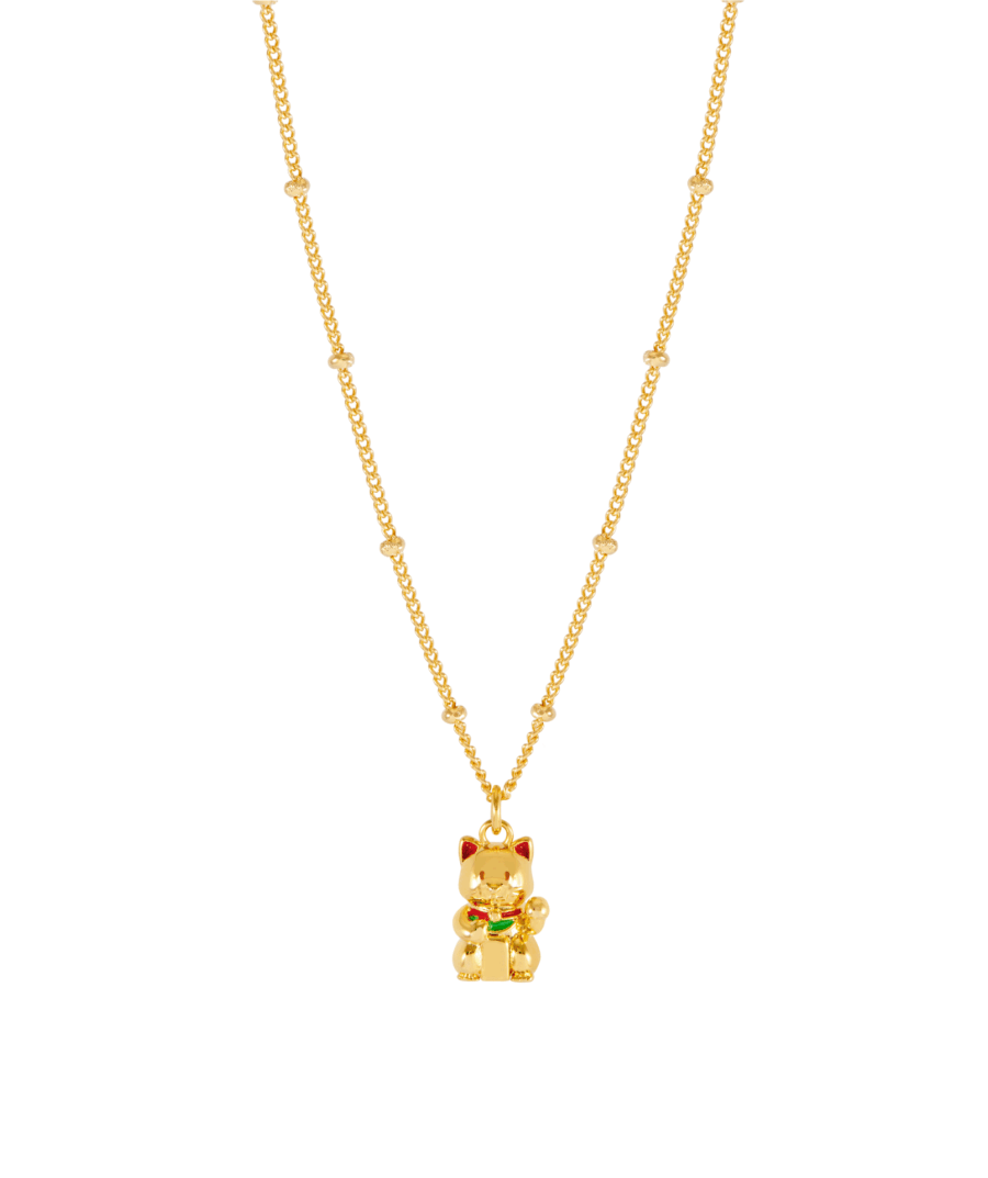 Lucky Cat Necklace - Estella Bartlett