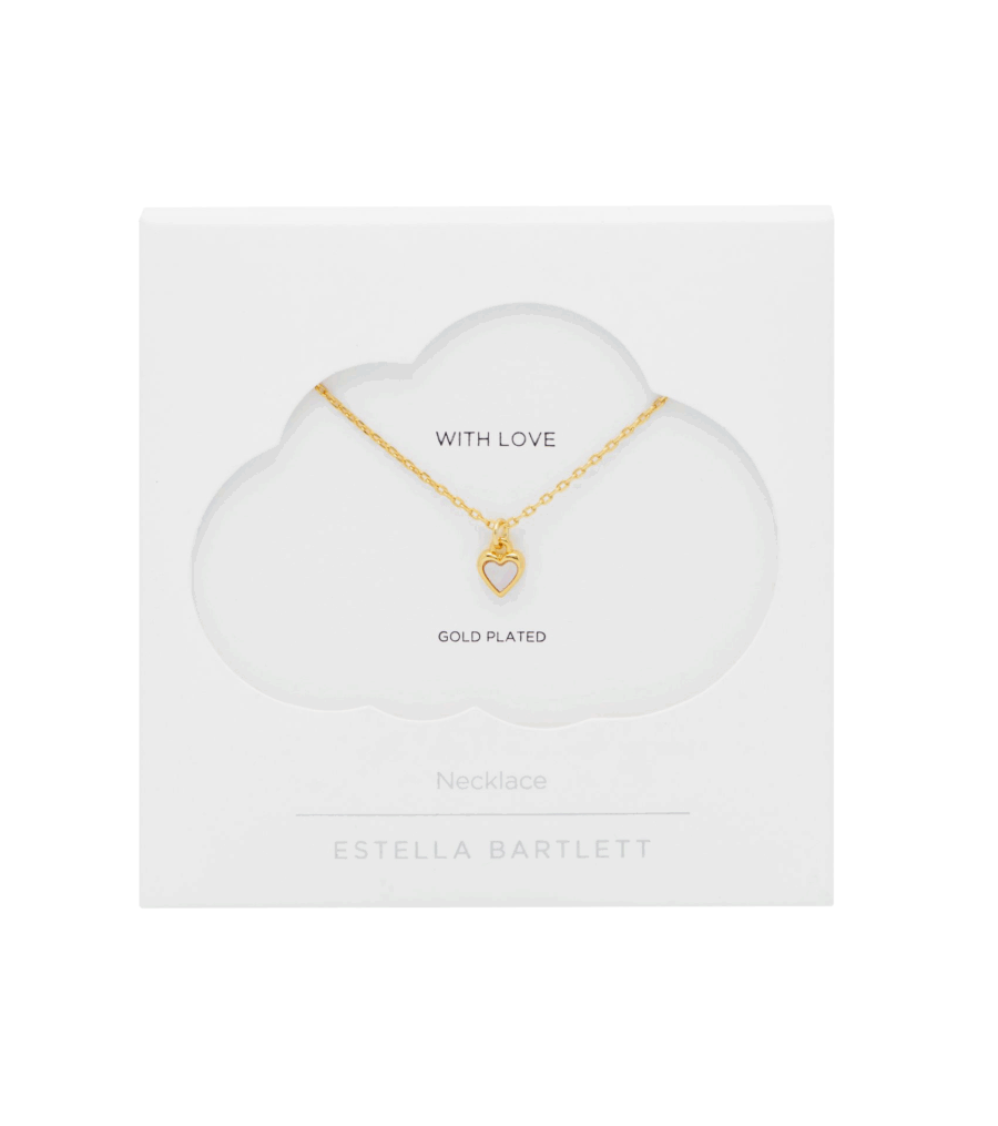 Pink Pearl Heart Necklace - Estella Bartlett